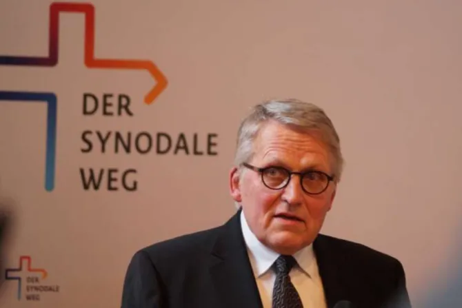 Thomas Sternberg, president of the Central Committee of German Catholics (ZdK), speaks at a ‘Synodal Way’ press conference